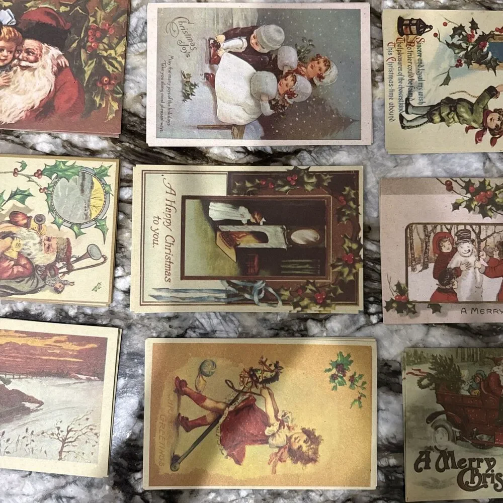 Vintage NOS Christmas Post Cards-48 Total Cards 4 of Each 12 Scenes - Picture 3 of 8